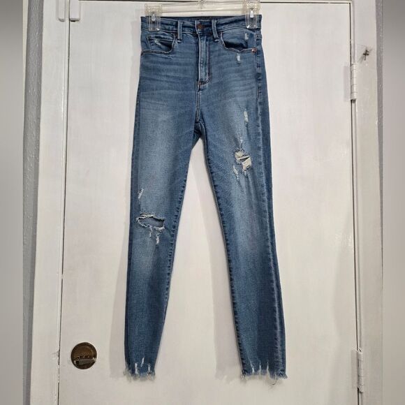 Abercrombie and Fitch high rise super skinny ankle jeans size 25 - Picture 9 of 9
